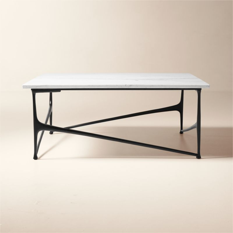 Aerolit 39.5" White Marble Coffee Table by Bill Curry + Reviews | CB2 | CB2