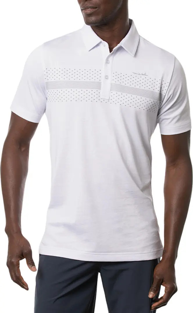 TravisMathew Burn Card Stripe Cotton Blend Golf Polo | Nordstrom | Nordstrom