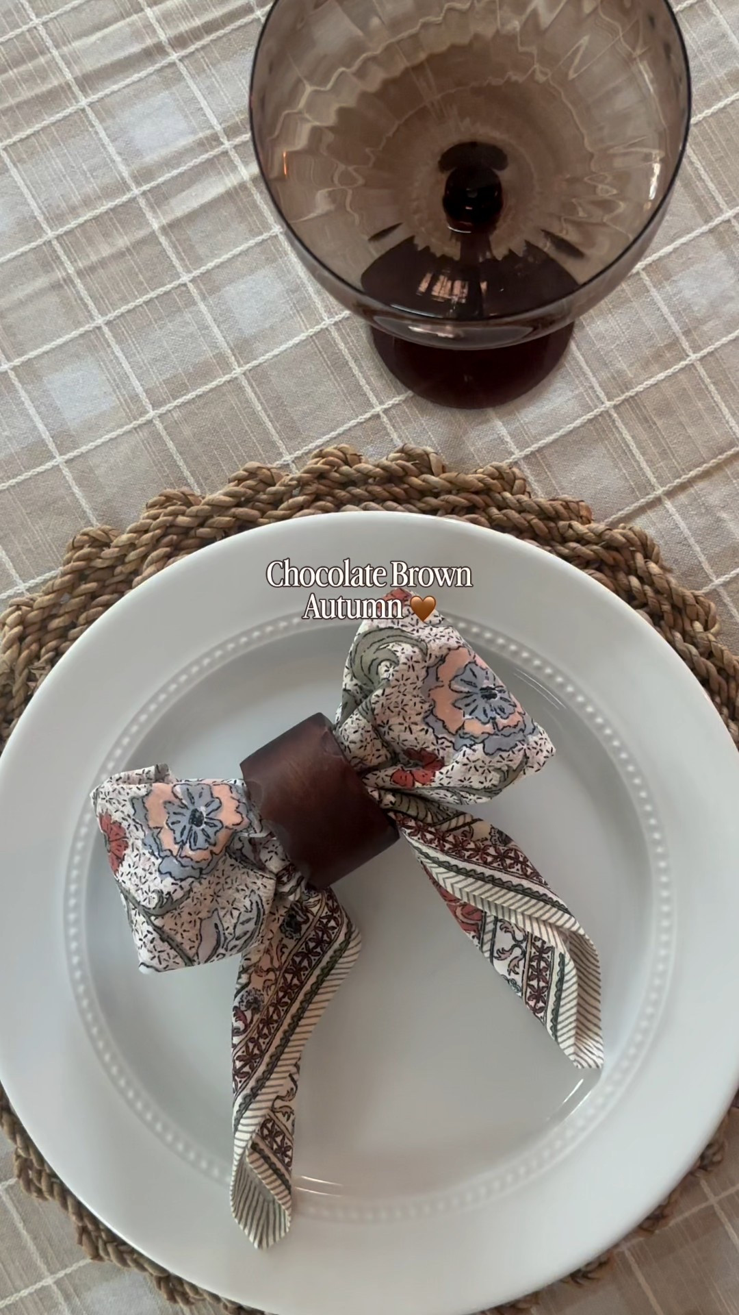 An elevated and affordable chocolate brown tablescape that your guests won’t stop talking about 🤎 

#LTKFindsUnder50 #LTKHome #LTKSeasonal