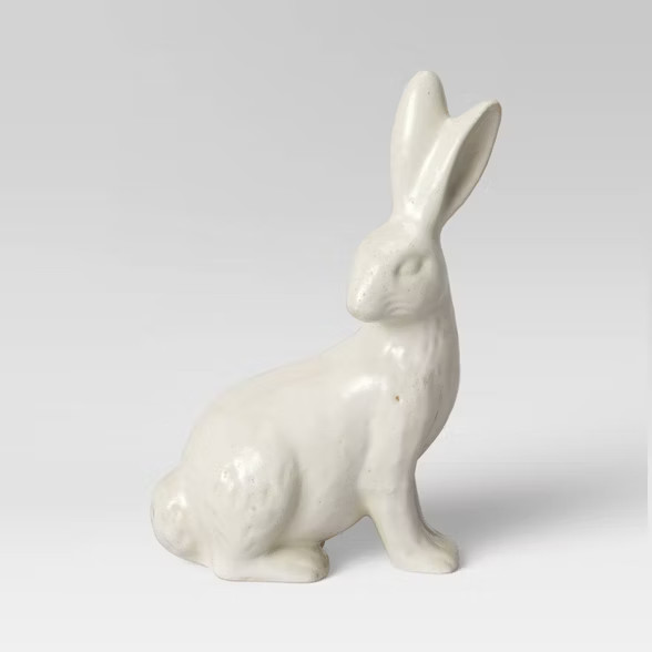 Ceramic Bunny Figurine with Glossy Sand Glaze Beige - Threshold™ | Target