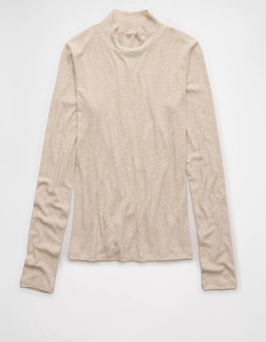 AE Soft & Sexy Long-Sleeve Mock Neck T-Shirt | American Eagle Outfitters (US & CA)