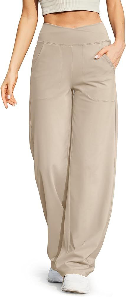 G4Free Wide Leg Pants for Women Yoga Dress Pants with Pockets Petite/Regular/Tall Loose Casual Wo... | Amazon (US)
