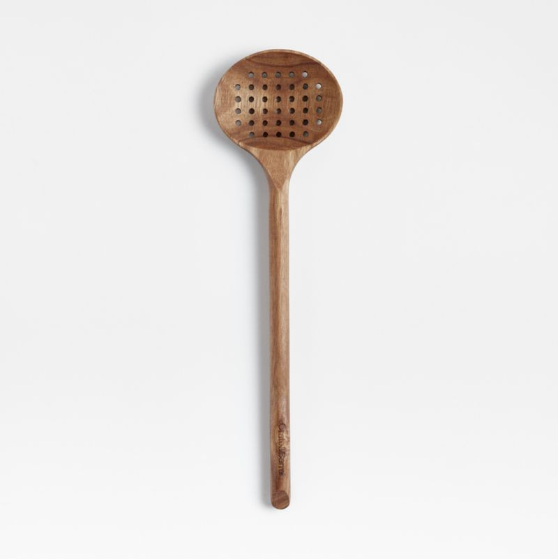 Crate & Barrel Acacia Slotted Spoon + Reviews | Crate & Barrel | Crate & Barrel