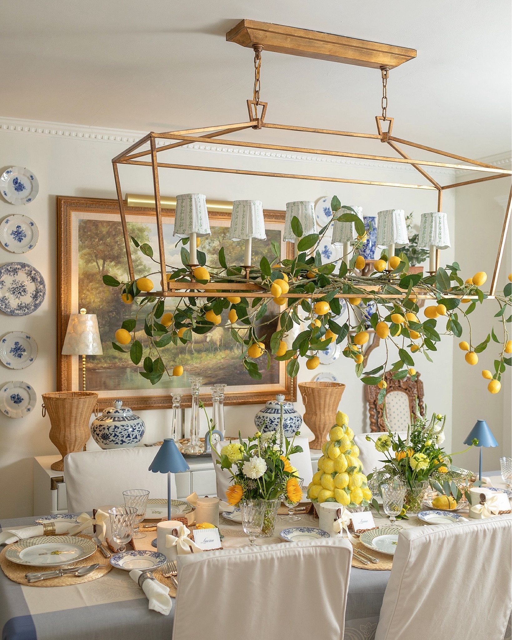 Italian Amalfi coast style tablescape citrus Garden party theme by Diana Elizabeth Steffen 

#LTKHome #LTKParties