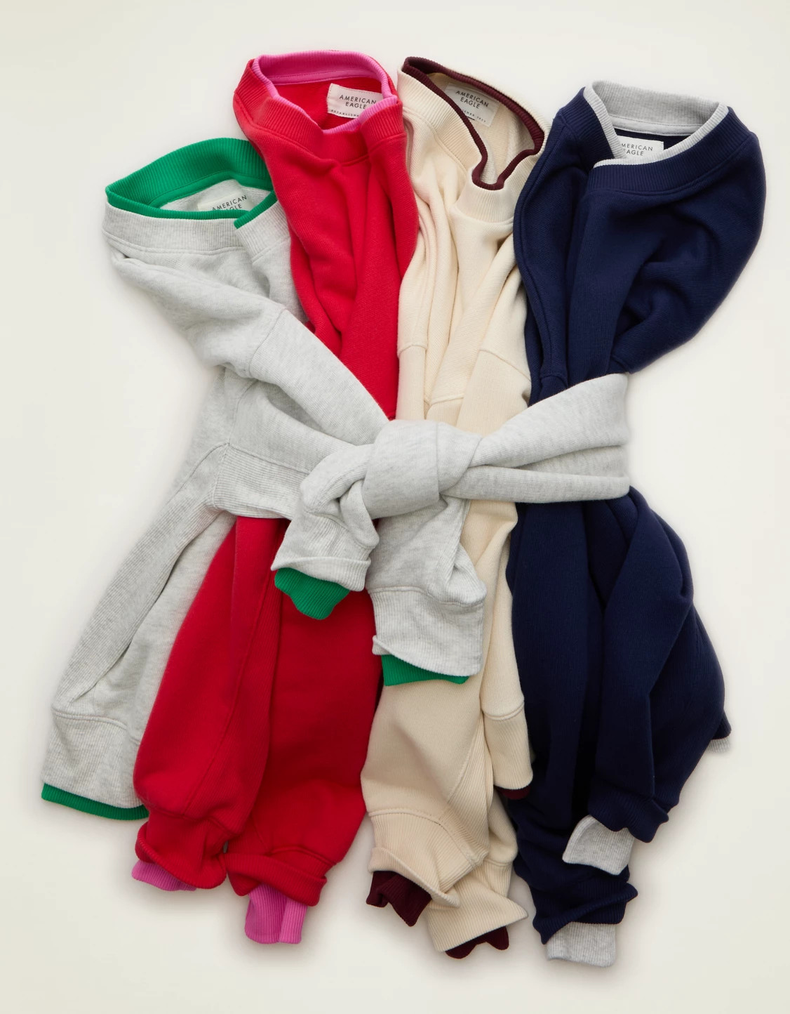 AE Twice As Nice Crew Neck Sweatshirt | American Eagle Outfitters (US & CA)