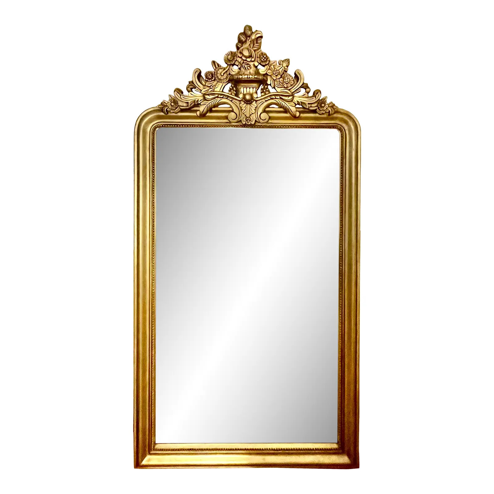 Restoration Hardware Louis Philipe Gilt Leaner Mirror | Chairish