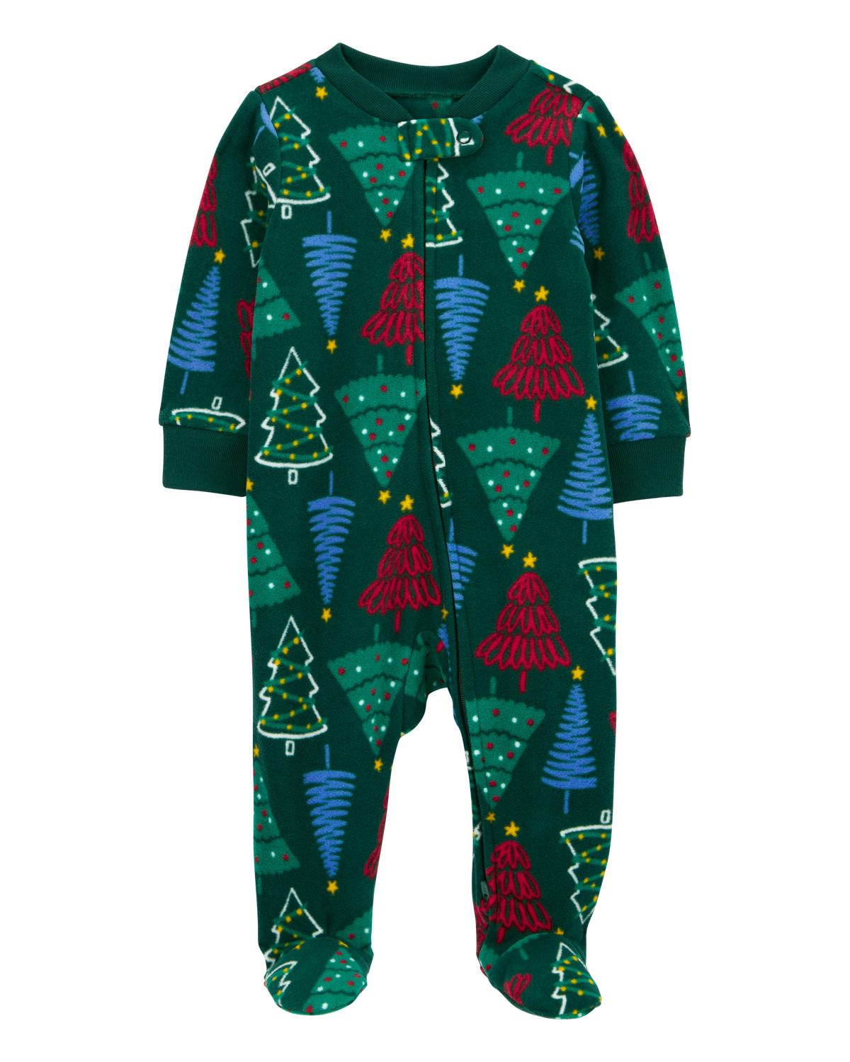 Baby Christmas Trees Zip-Up Fleece Sleep & Play Pajamas | Carter's Inc