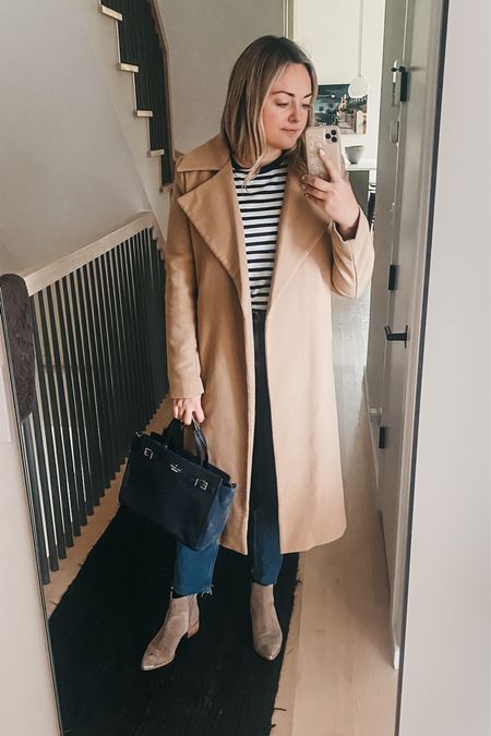 Long camel coat - one of my favorite outerwear staples to throw on and look instantly polished! 

#LTKstyletip #LTKSeasonal #LTKworkwear