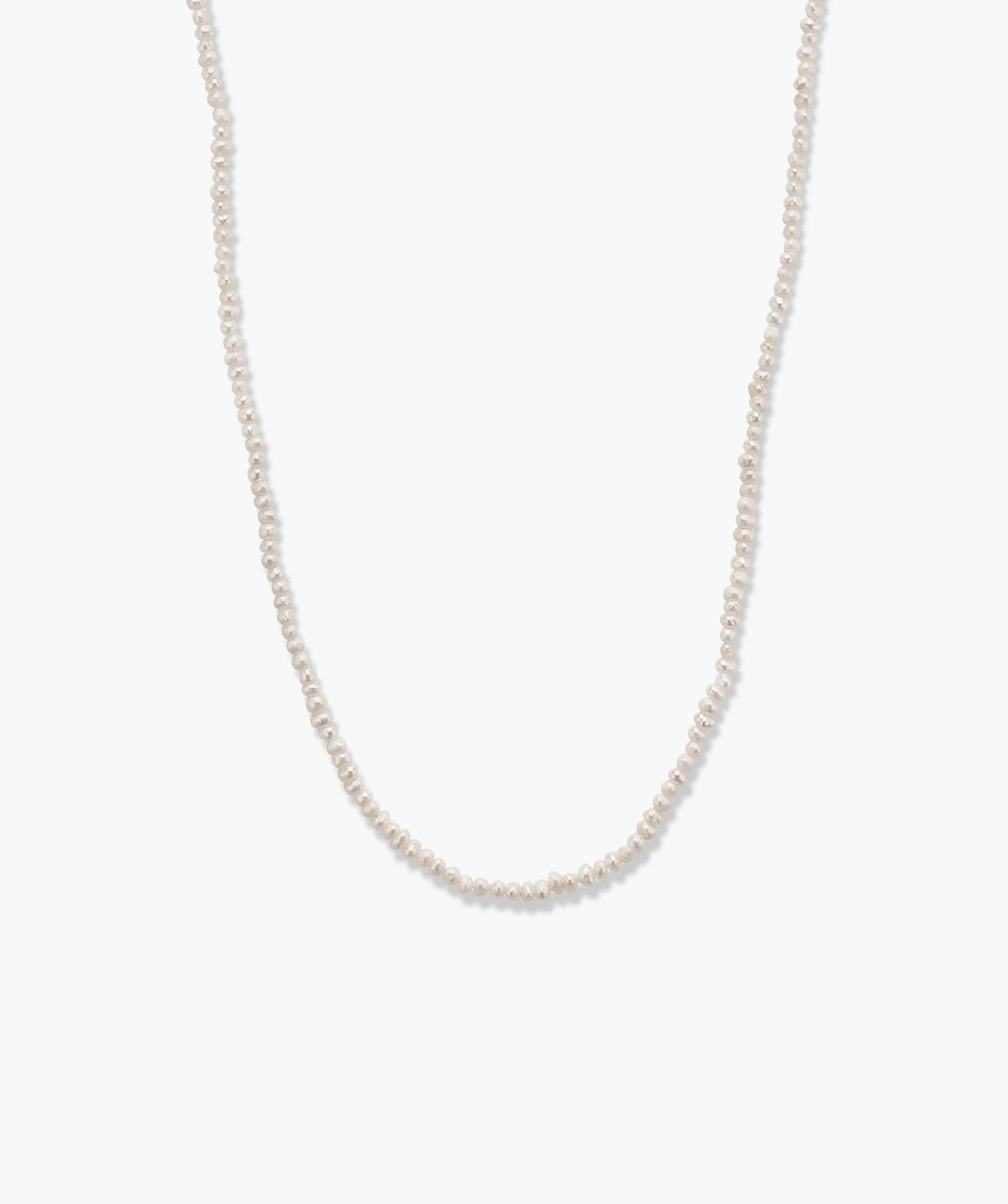 14k Gold Handcrafted Micro Pearl Necklace - Jewelry | Mejuri | Mejuri Fine Crew