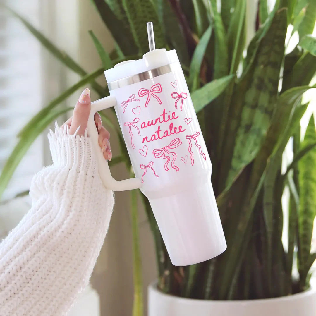 Custom Auntie Name Tumbler Gift - New Auntie Pregnancy Announcement 40 Oz Tumbler - Etsy | Etsy (US)