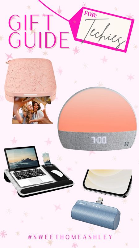 Gifts for her, gifts for him, tech gifts

Portable photo printer
Hatch sunrise alarm clock/ sleep sound machine
Lap desk
Portable charger 

#LTKHoliday #LTKSeasonal #LTKGiftGuide