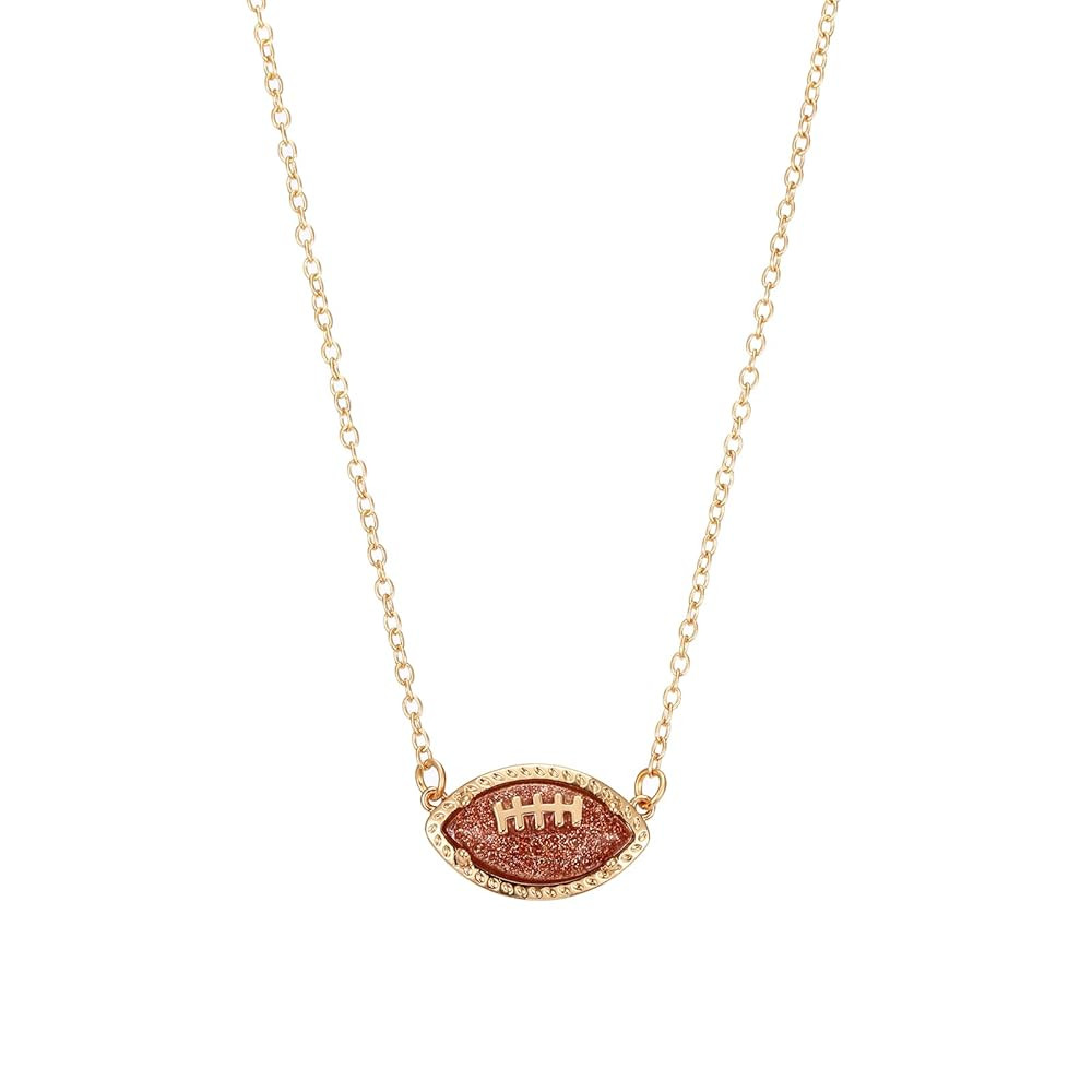 Football Necklace for Women Sports Game Day Necklace Sports Fan Necklaces Accessories | Amazon (US)