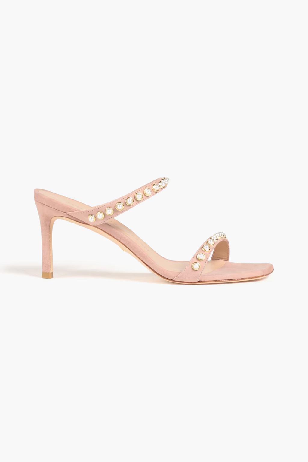 Aleena 75 faux pearl-embellished suede mules | The Outnet (US and CA)