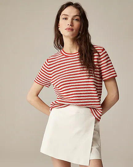 Wrap-front skort in bi-stretch cotton blend | J. Crew US