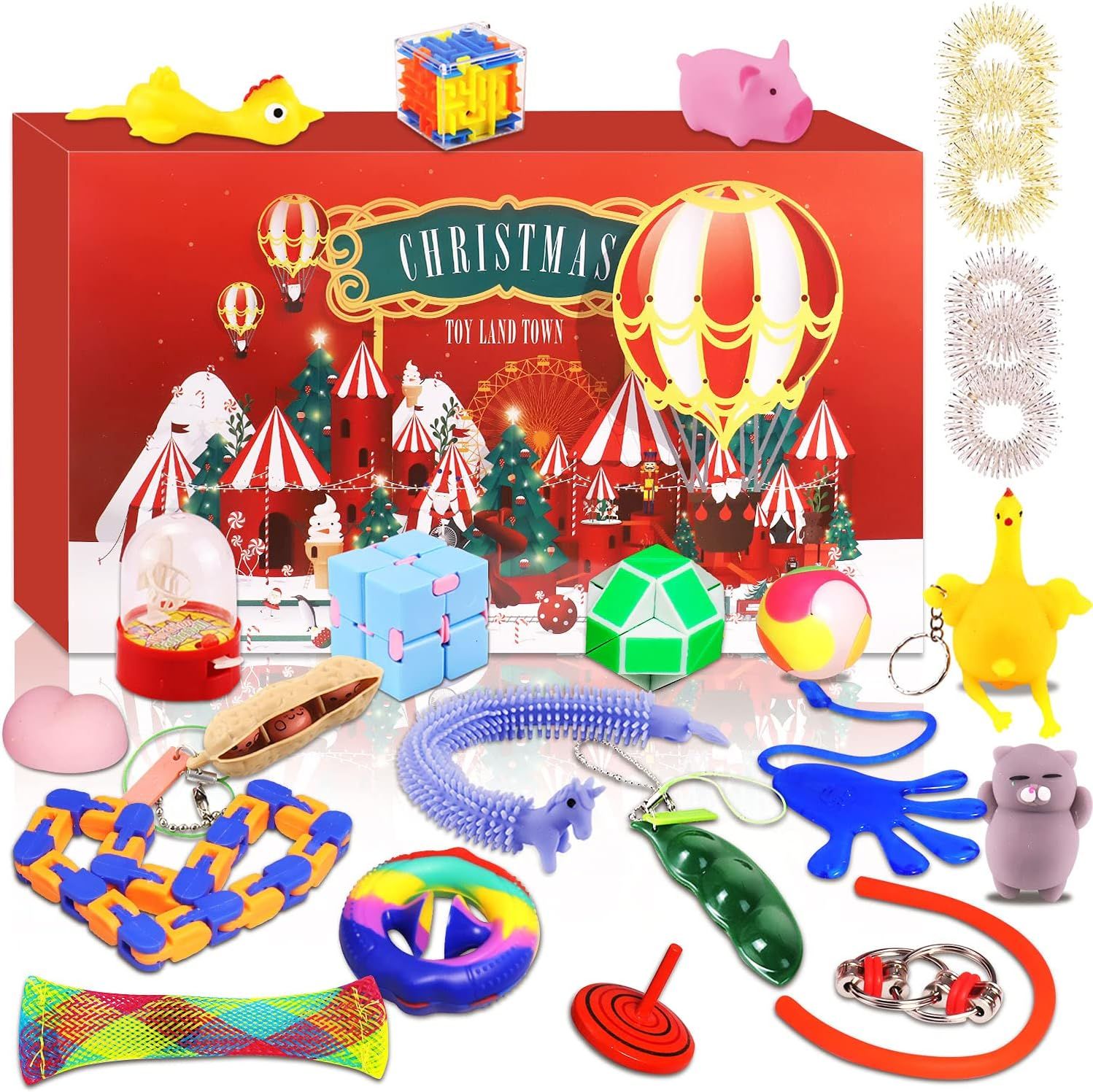 Christmas Countdown Calendar, Advent Calendar 2021 for Kids Adults with Fun & Sensory Fidget Toys... | Amazon (US)