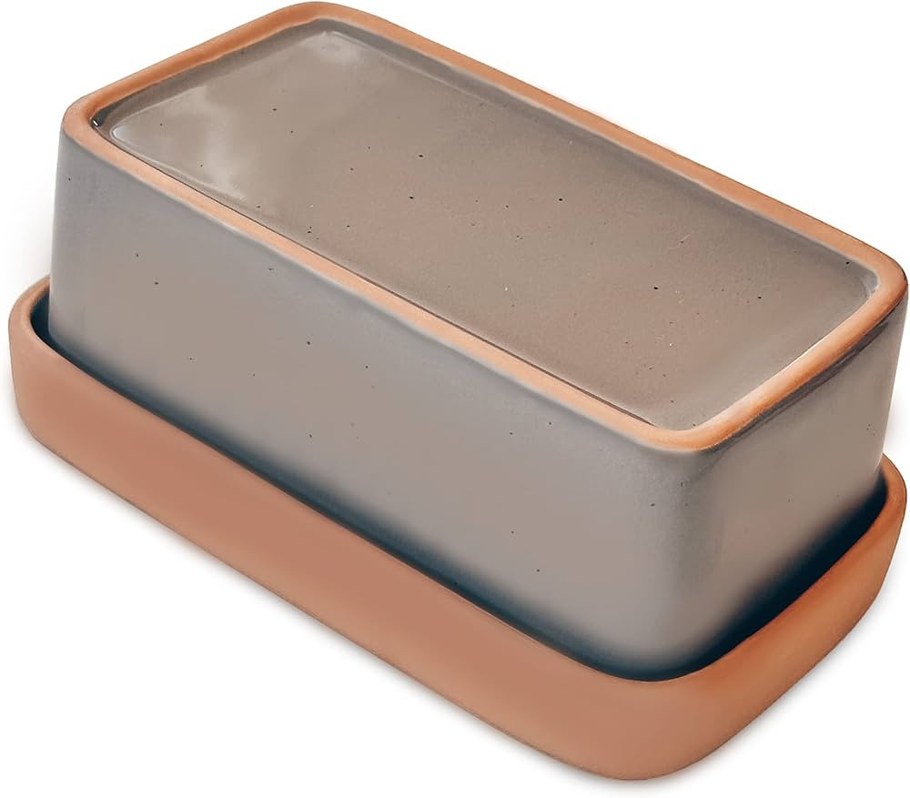 Mora Ceramic Two-in-One Butter Dish with Lid, Covered Butter Crock Container to Leave on Countert... | Amazon (US)