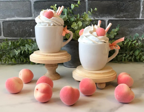 Peach Mug Mini Peach Mug Mini Mugs Tiered Tray Decor | Etsy | Etsy (US)