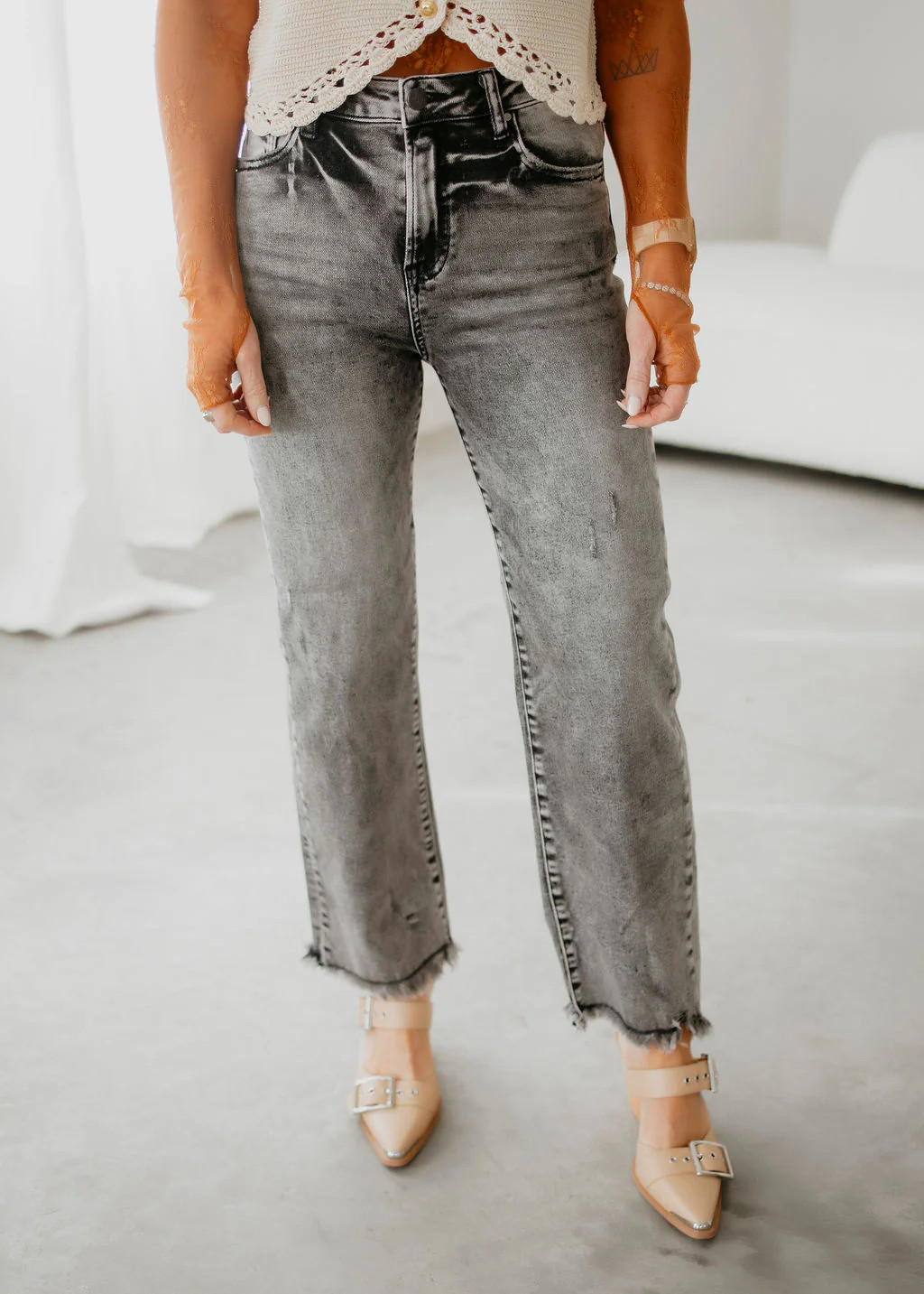 Ryleigh Risen Freyed Straight Jean | Lauriebelles