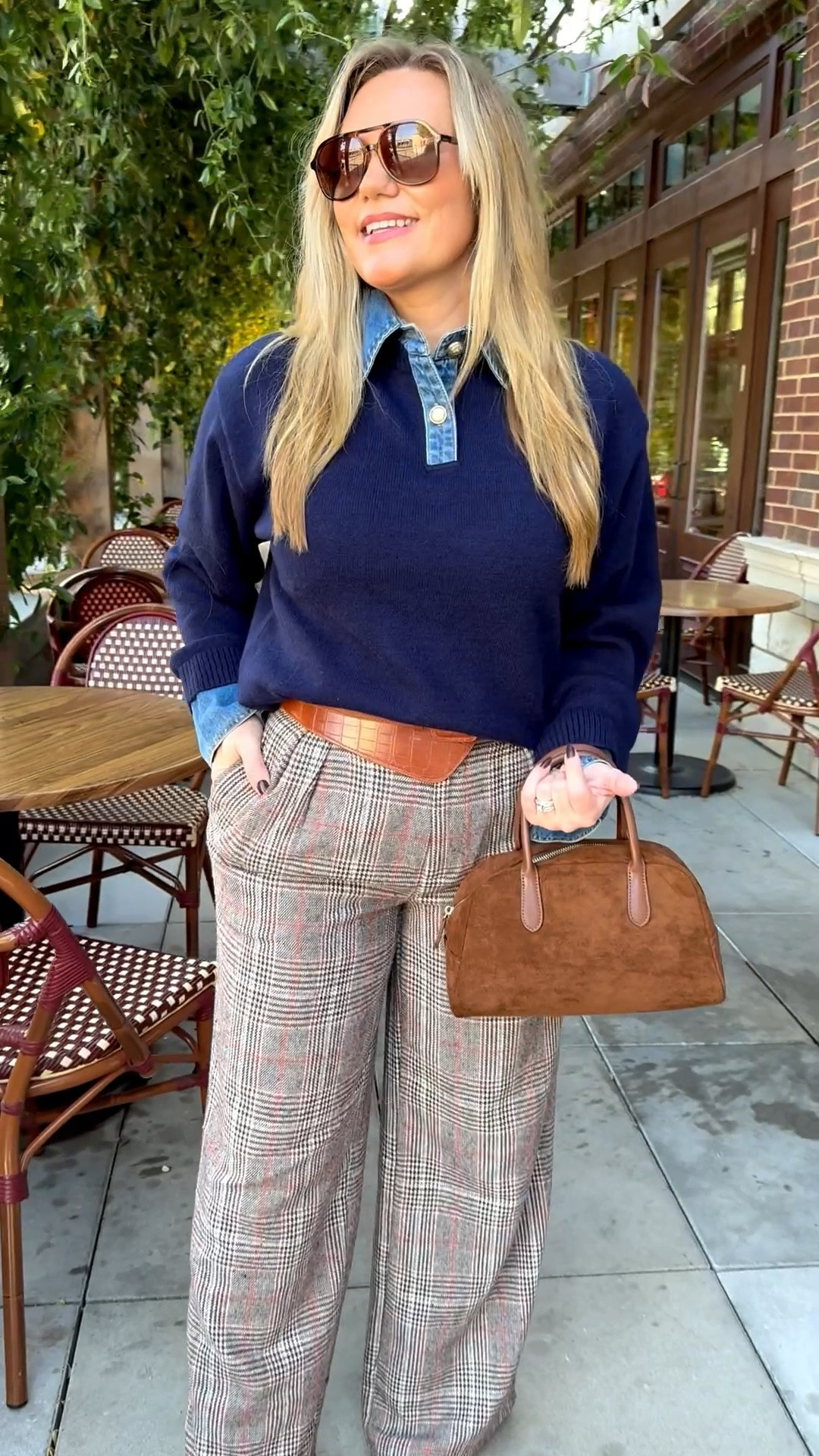 Obsessed with this Commense workwear outfit! Work wear Commense outfit Commense fashion Fall fashion Elevated work outfit Audrie Dollins Tailored pants Quarter zip Brown bag 

#LTKSeasonal #LTKWorkwear #LTKOver40