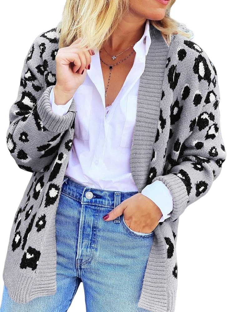 Dokotoo Womens Winter Open Front Long Sleeve Chunky Cable/Chenille Knit Cardigan Sweater Coats S-... | Amazon (US)