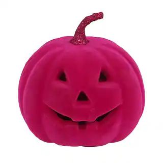 6.5" Hot Pink Flocked Light Up Jack-O-Lantern by Ashland® | Michaels | Michaels Stores