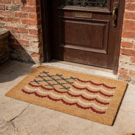Patriotic Door Mat,Front Porch Mat,3*2FT Patriotic Coir Doormat,4th of July Coir Door Mat Outdoor Red Blue White 250th Anniversary Welcome Rug Patriotic Doormat Non-Slip(B) | Walmart (US)
