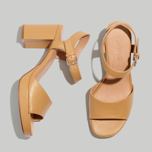 New MADEWELL Size 9 The Nadia Platform Sandal in Amber Brown | Poshmark