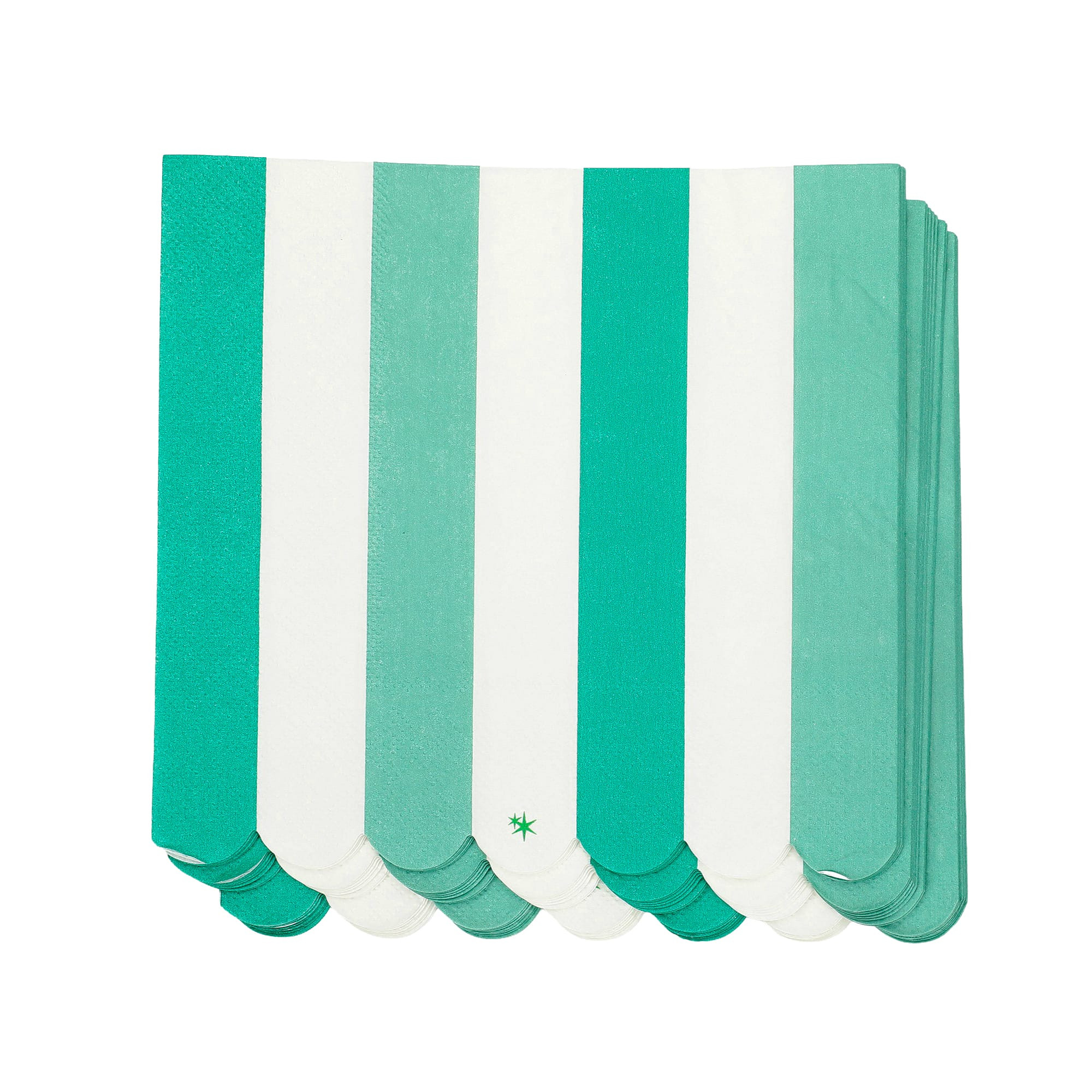 Game Day Green & White Stripe Lunch Napkins (20 Ct) | Packed Party
