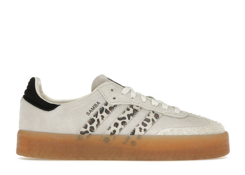 Adidas Sambae Leopard (Women's) Sneakers in Off White/Cream White/Core Black | StockX