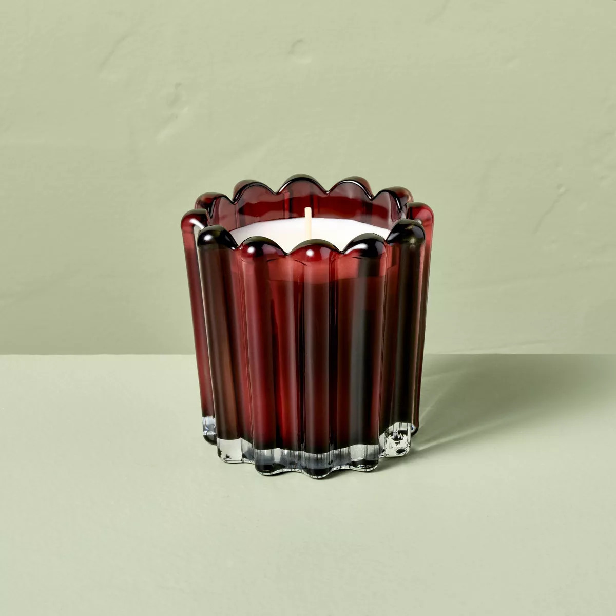 Seasonal Ribbed Glass Jar Candle 7oz - Hearth & Hand™ with Magnolia | Target