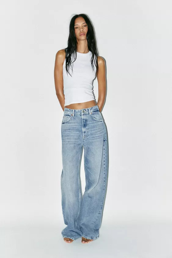TRF EXTRA WIDE-LEG HIGH-WAIST JEANS | Zara UK