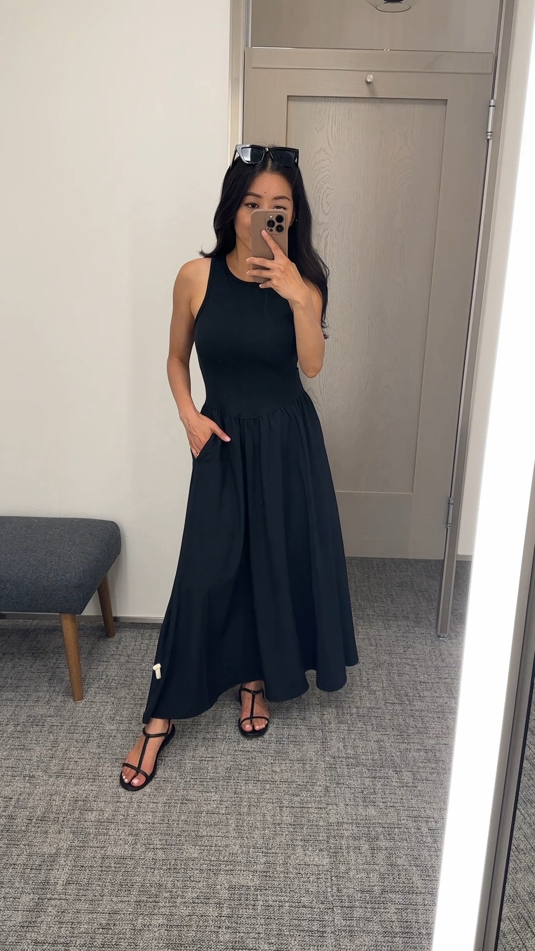 Nsale try on: Zella effortless dress in XS. (Also linked the sweaty betty version which is a very popular athleisure dress with built in bra and pockets. )

Such a good comfy yet chic piece to throw on or travel in. 

Has a built in sports style shelf bra with very light padding, chic dropped V dip waistline, very light and airy skirt with hidden side pockets. 

Would suggest getting this hemmed  at Nordstrom if you’re petite and want to make it the midi length shown on the model. Cardholders get free basic alterations plus an alterations credit based on your level!

True to size - An xxs would be more ideal for me but sizing starts only in Xs. The bodice is a little big on me and would best if it’s a little more fitted. 

 tried on the moonbeam color too and just FYI you can see through it a tiny bit, at the bust cup outline.

#LTKxNSale

#LTKfindsunder100 #LTKtravel #LTKsalealert