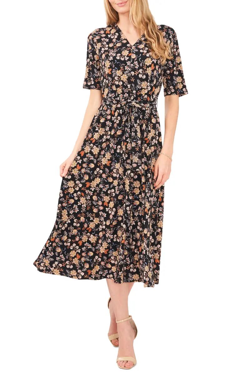 Chaus Floral Print Midi Dress | Nordstrom | Nordstrom