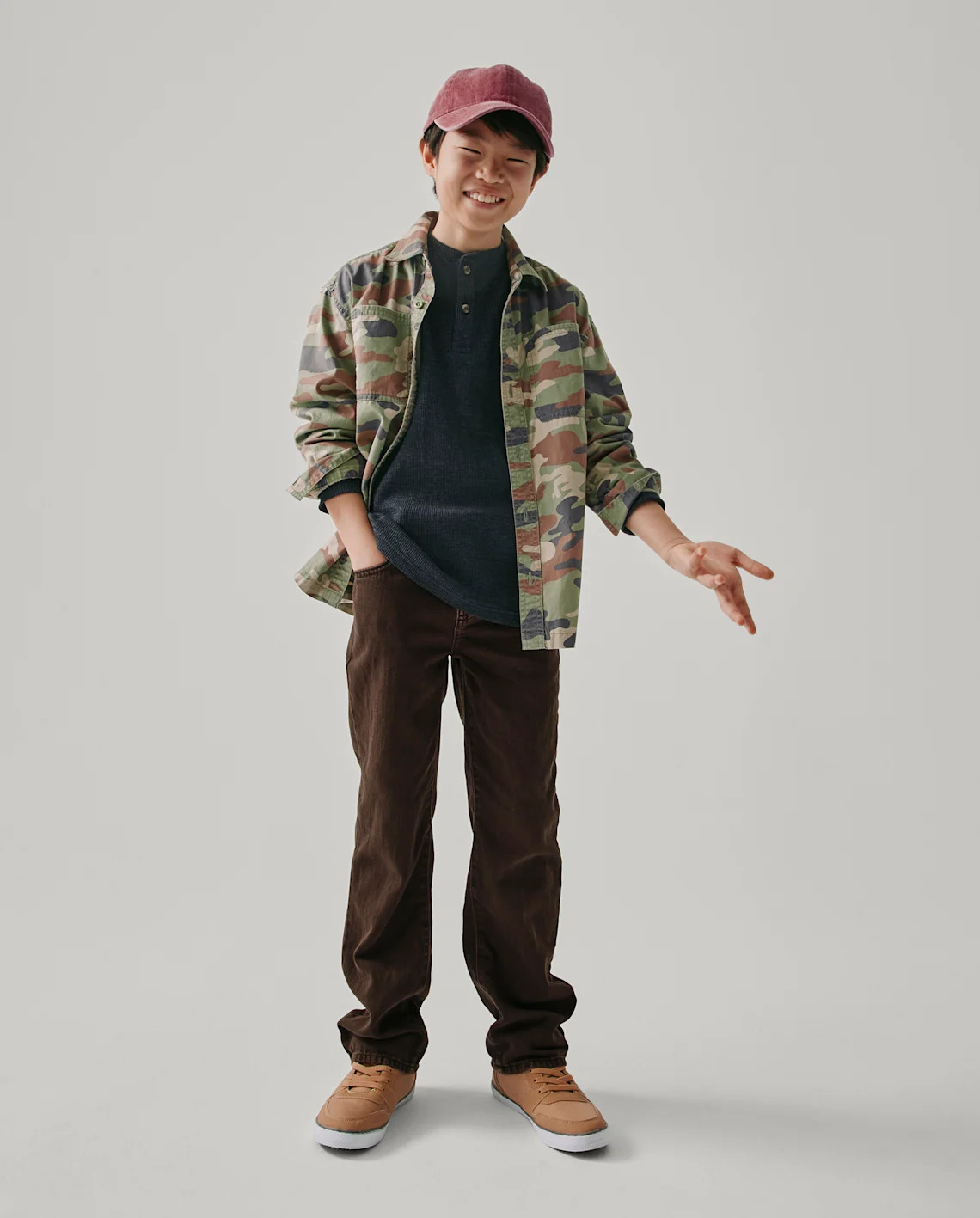 Boys Garment Dyed 90s Loose Jeans - brown | The Children's Place
