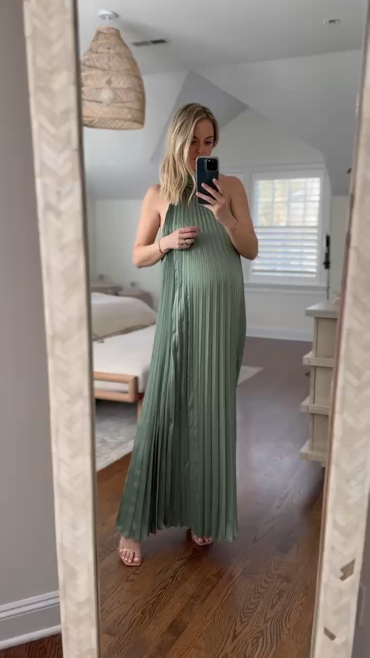 Love this dress! It’s bump friendly and perfect for a wedding. 20% off with code AFLTK // I’m 5’5 wearing small regular 

pregnancy style, wedding guest dress, spring dress, summer dress, vacation dress, gala dress 

#LTKSpringSale #LTKwedding #LTKbump