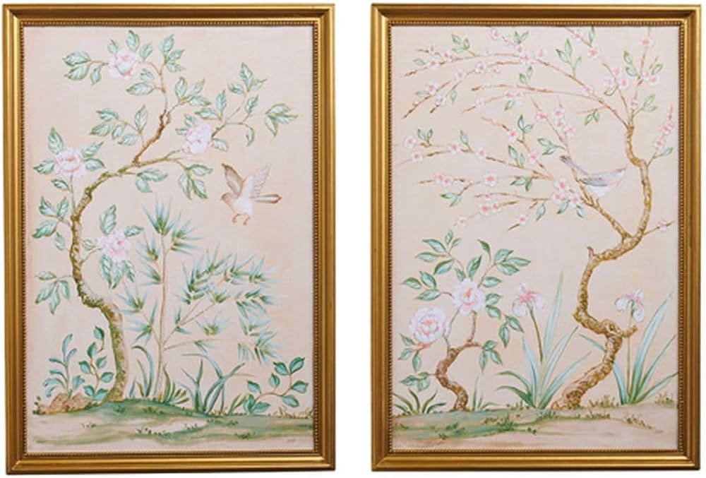 Raz Imports 2024 The English Manor 31.25" Blossoms & Birds Framed Wall Art, Assorted of 2 | Amazon (US)