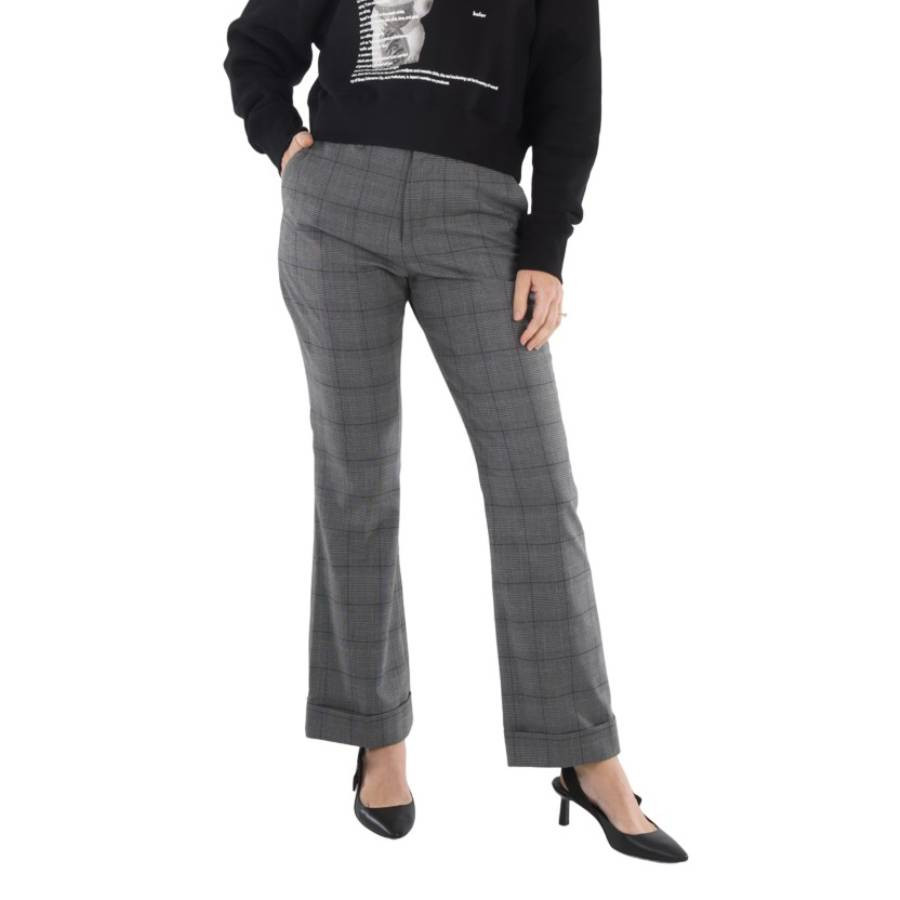 Kolor Ladies Gray Glen Plaid Tailored Trousers, Brand Size 2 (Medium) | Jomashop.com & JomaDeals.com