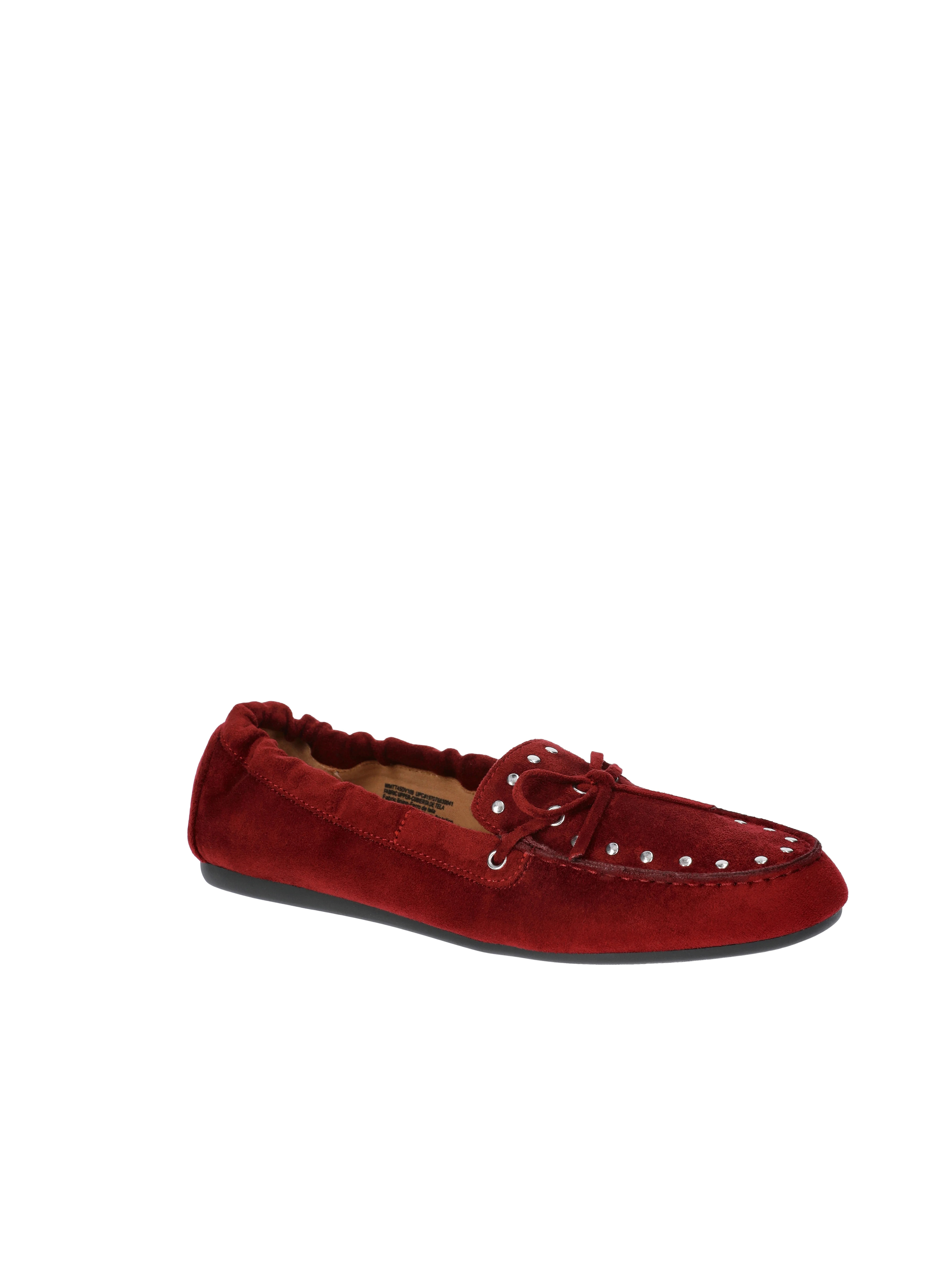 Time and Tru Women's Studded Faux Suede Moccasin Loafers | Walmart (US)