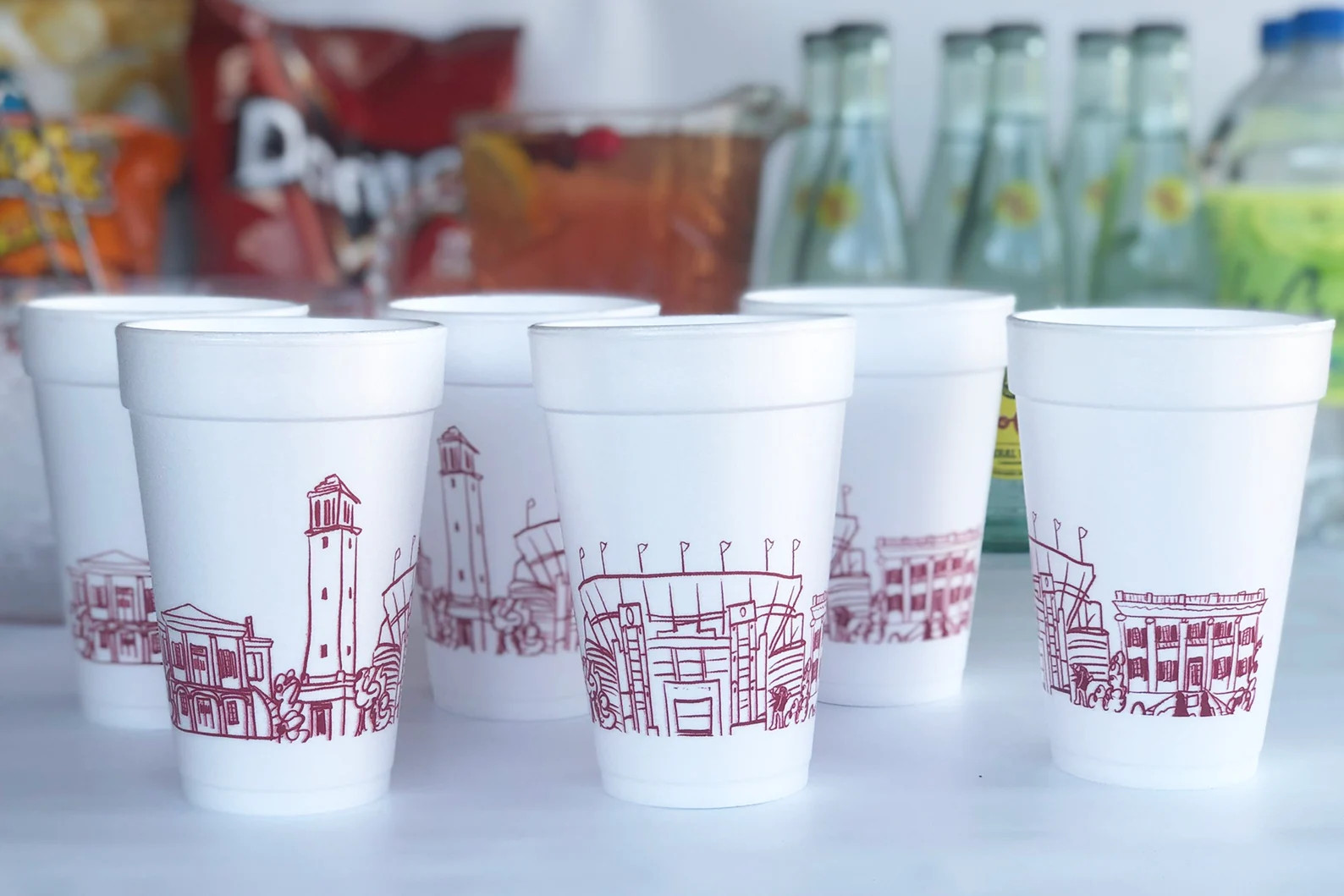 University of Alabama Campus Landmarks Styrofoam Cup 10 Pack | Etsy (US)