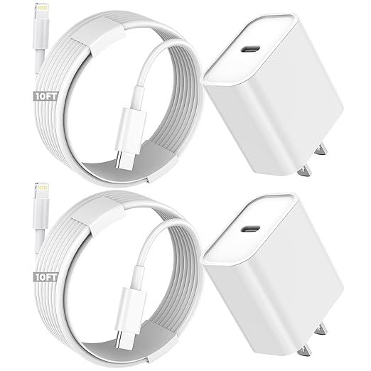 iPhone Fast Charger,Extra Long Fast Charger iPhone 10Foot 2Pack iPhone Charger 20W 10FT Fast iPho... | Amazon (US)