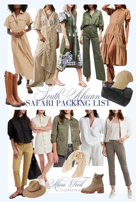 South African Safari Packing List

Summer safari outfits
Travel outfit for safari
Sandals 
Utility jacket
White tops
Army Green cargo pants 
Twill baseball cap
Duffle bag 
Tall brown boots
Lightweight travel wrap
Lightweight travel scarf
Green dress with embroidery 
Shirt dress
Safari hat 
Wide brim hat for travel
Utility jacket 



#LTKTravel #LTKOver40 #LTKStyleTip