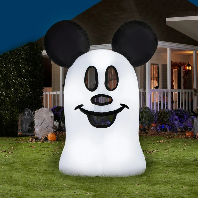 Disney Men's Mickey Mouse Flat Giant Halloween Inflatable - White Giant | Walmart (US)