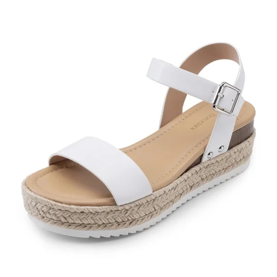 Dream Pairs Women's Espadrille Platform Sandals with Adjustable Ankle Strap | Walmart (US)