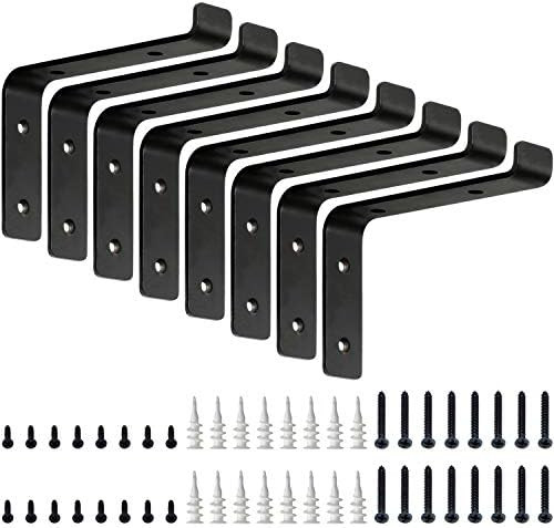 Mkono Wall Shelf Brackets 6 Inch Heavy Duty Rustic Floating Shelves Bracket Metal L Shape Bracket... | Amazon (US)