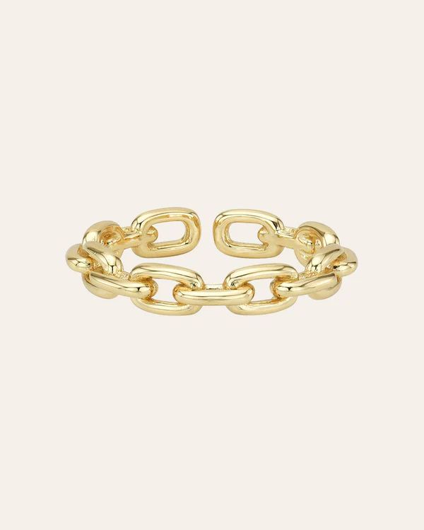 Vermeil Chain Ring | Zoe Lev Jewelry