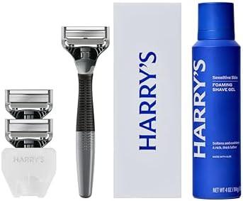 Harry's Original Shaving Kit for Men - Razor Handle, 3 Razor Blade Refills, Foaming Shave Gel, an... | Amazon (US)