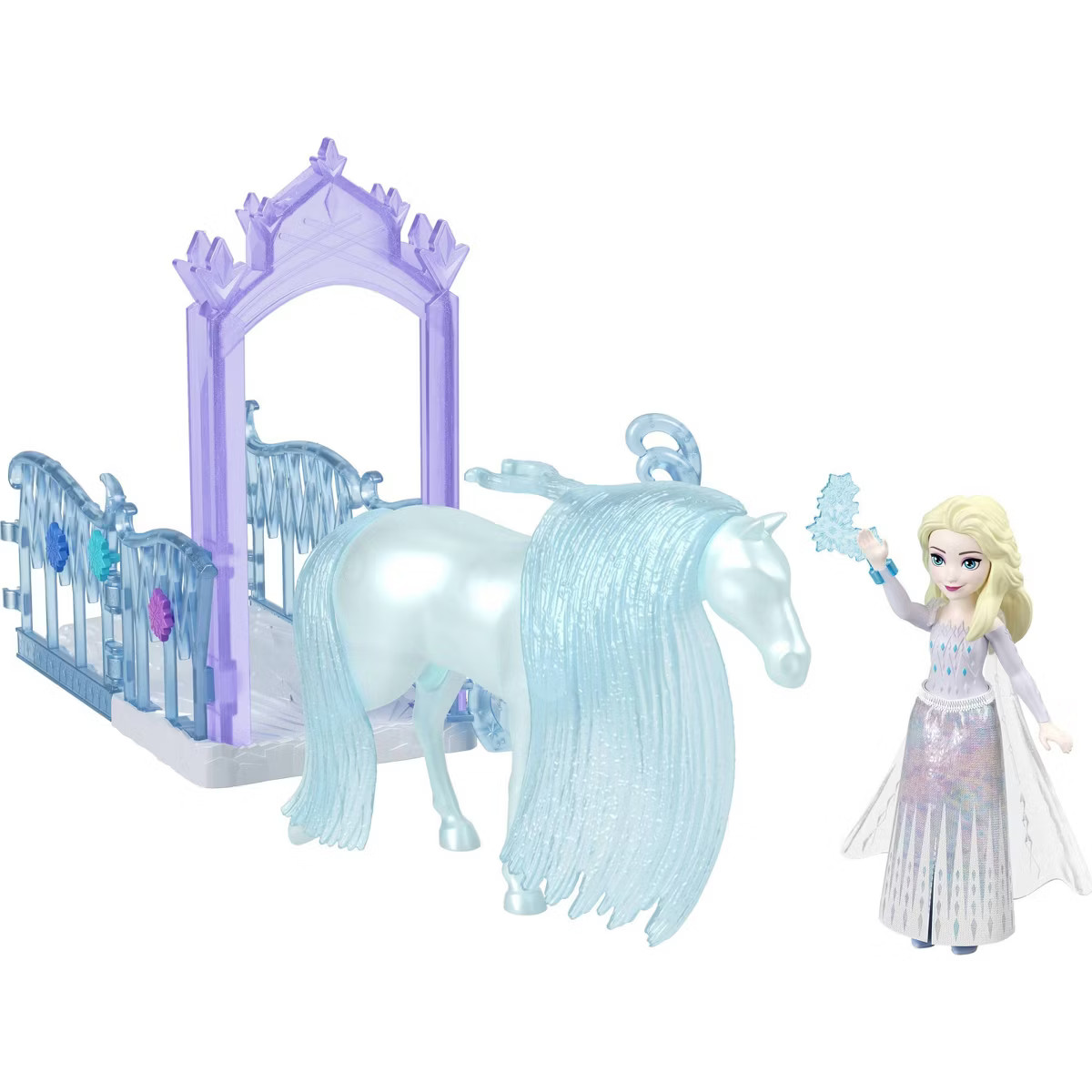 Disney Frozen Elsa & Nokk Small Doll & Horse Adventure Set with Icy Haven Playset & Accessories | Target