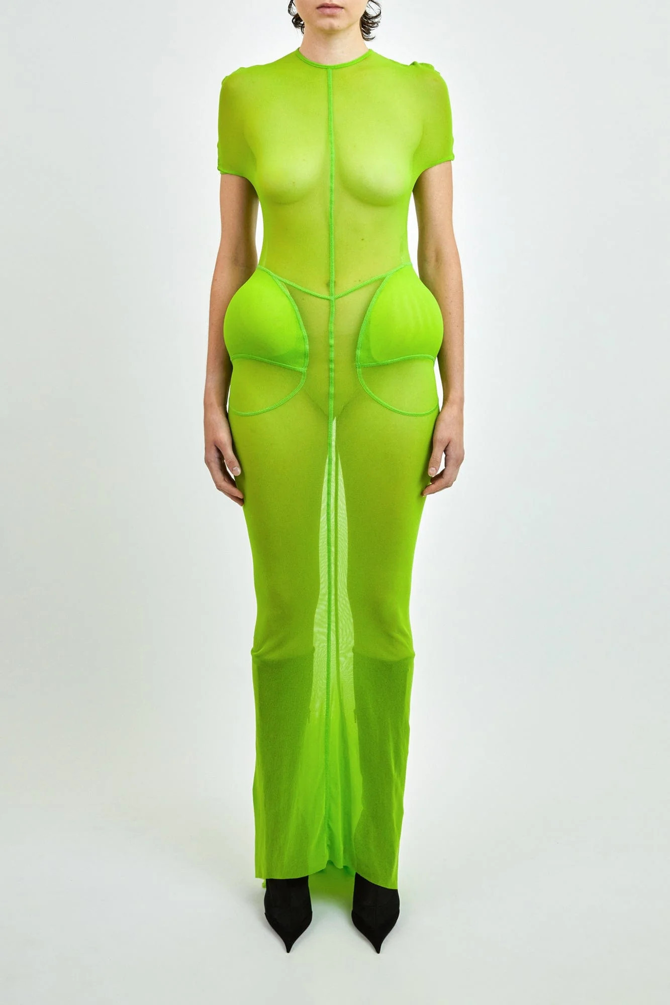 Jean Paul Gaultier x Shayne Oliver Mesh Fishtail Dress with Padding Pockets | Antidote