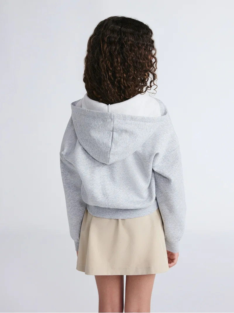 Weekend Academy Girls Hooded Full Zip Fleece Jacket, Sizes 4-18 | Walmart (US)