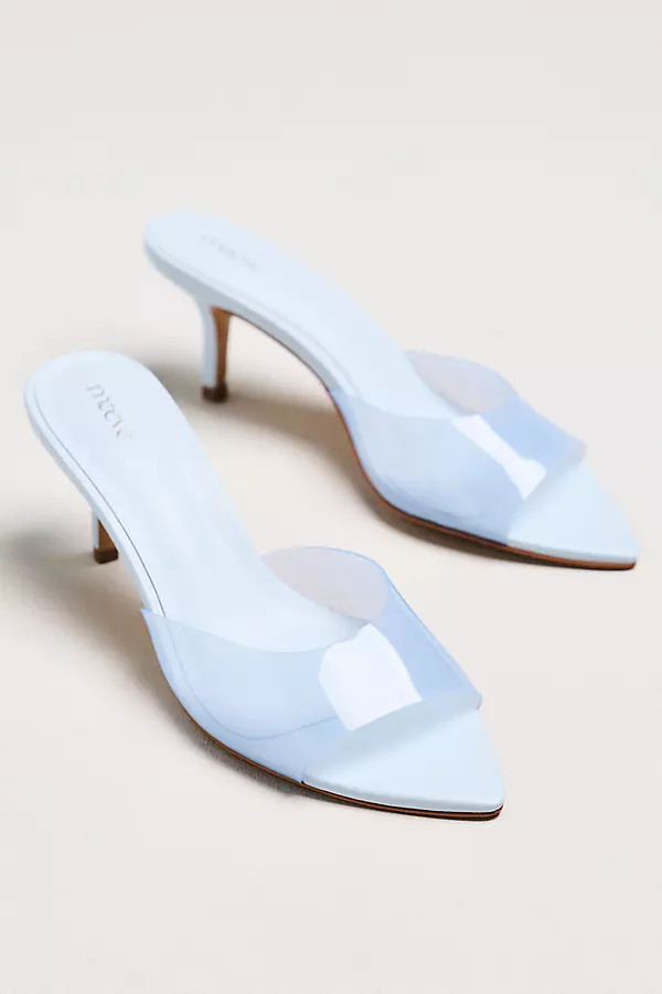 PVC Pointed-Toe Mule Heels | Anthropologie (US)
